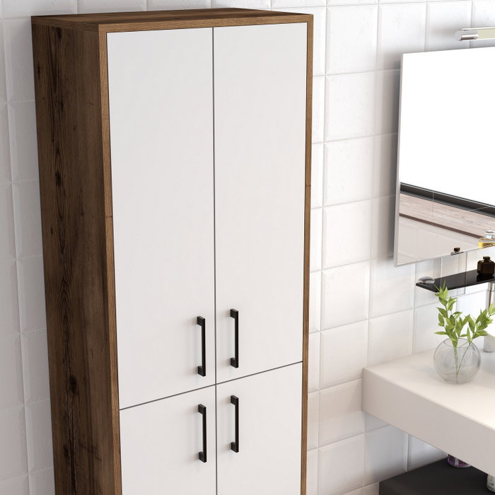 Hanah Home Berlin A Armario Multiusos Nogal y Blanco